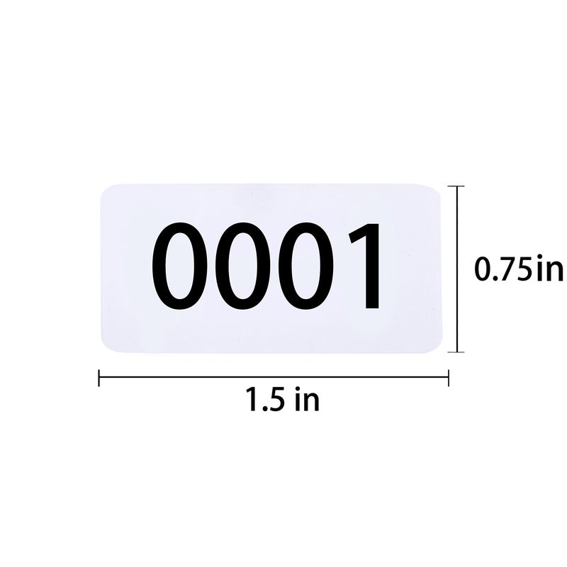 ZaneGear Inventory Labels - Consecutive Number Stickers 1-1000, Product Claiming, Moving Box Numbering 0.75" x 1.5" Size - Image 2